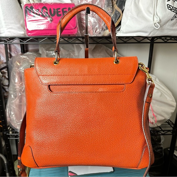 Designer Handbag MCM Two-way Handbag Crossbody Tangerine, Leather Bag - Picture 6 of 16